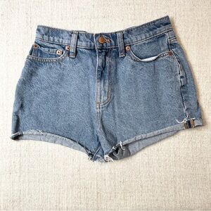 Pink Victoria’s Secret Mid Rise Denim Shorts Size 25 Blue Medium Wash